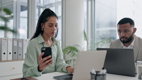 Phone-information,-email-and-workers-at-desk