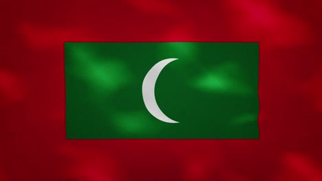 maldives dense flag fabric wavers, background loop