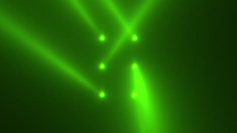 Animation-motion-green-glowing-spotlight-beams-on-dark-background-in-stage-2