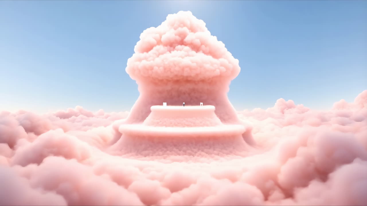 Surreal Pink Cloud Formation in a Dreamy Sky