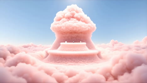 surreal pink cloud formation in a dreamy sky