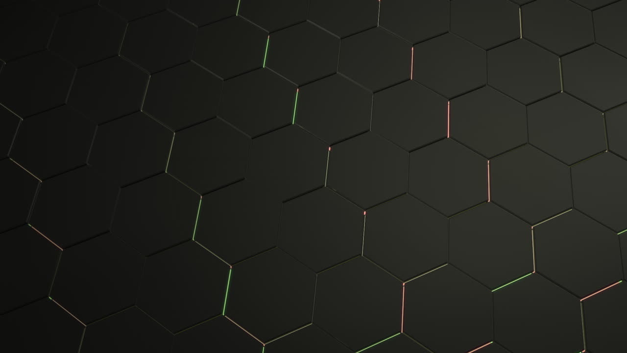 Motion dark black hex grid background 1