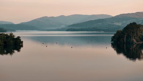 serene lake landscape at sunrise