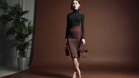 stylish woman in business attire
