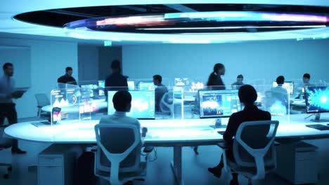 modern futuristic office environment