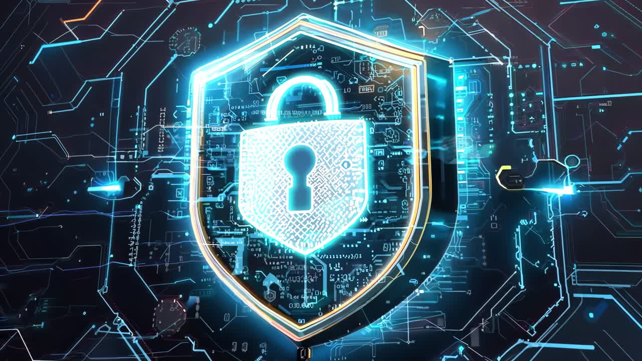 uno scudo con un lucchetto sopra