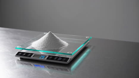 white powder on a digital weighing scale