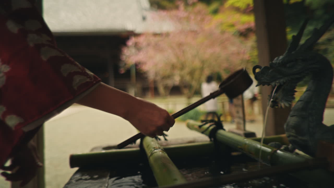 Japanese Temple Purification Ritual