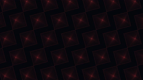 Geometric-grid-red-and-black-square-pattern-with-diamond-center