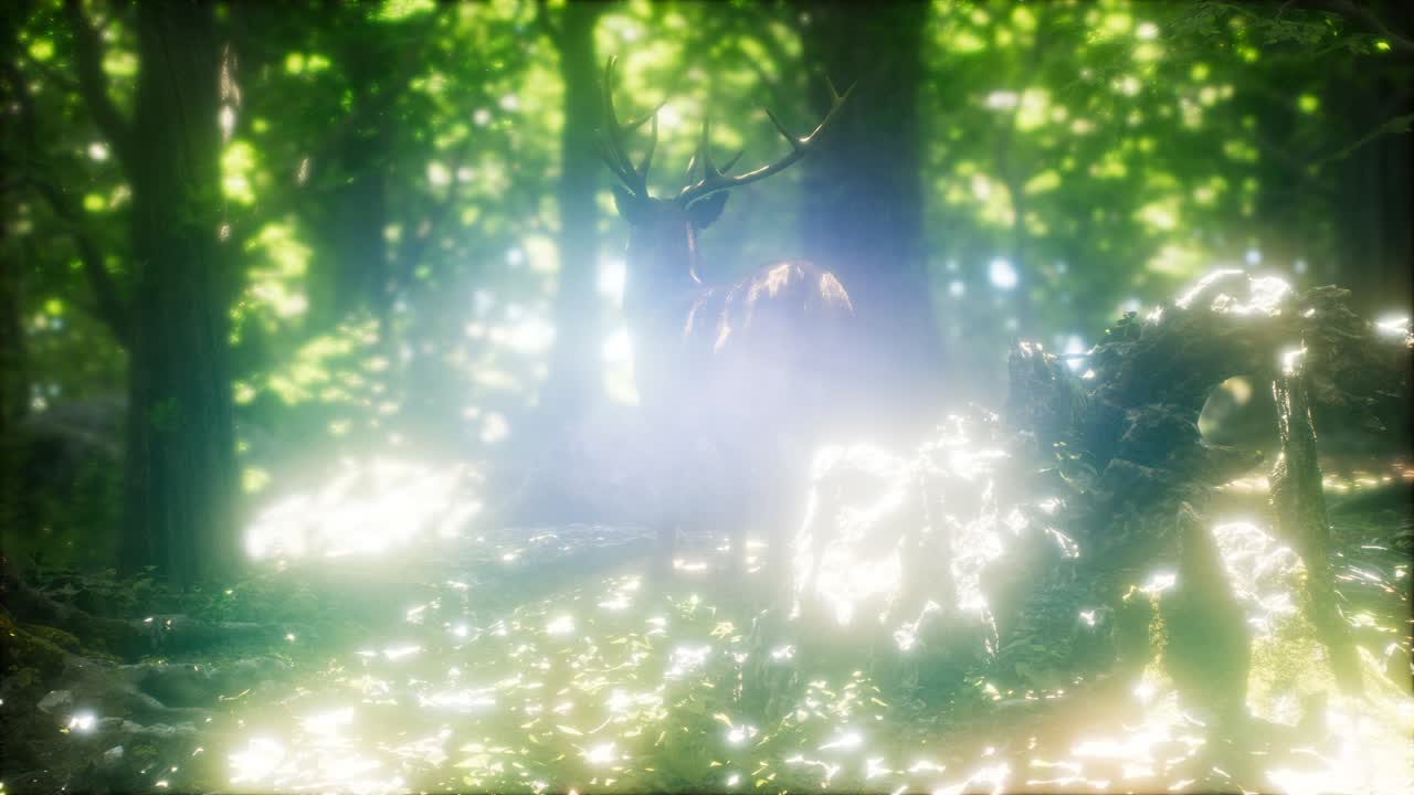 초록색 숲 에 있는 큰  ⁇ 은 사 ⁇