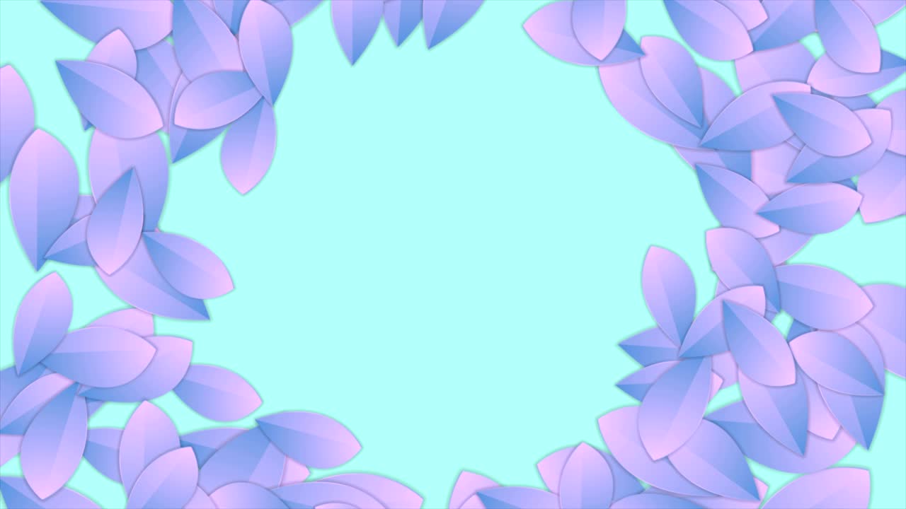 neón surrealista mínimo hojas animación de video abstracto