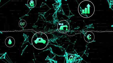 Animation-of-icons-and-connections-over-black-background