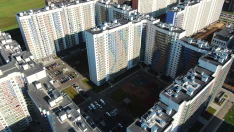 aerial view of modern apartment complex