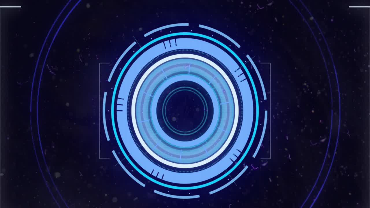 animación de escaneo de alcance y líneas brillantes parpadeando