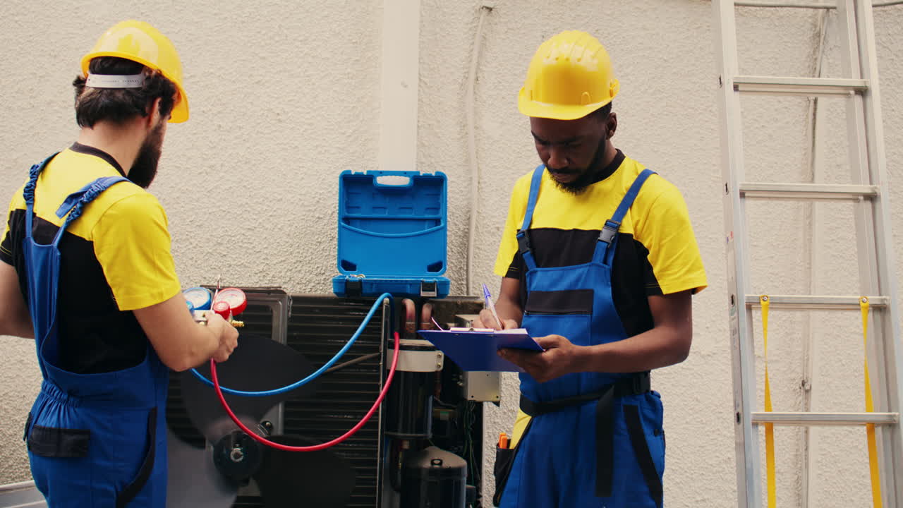 equipo que trabaja con medidores de colector