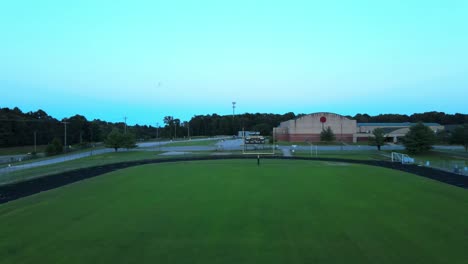 flying over kenwood high school football field