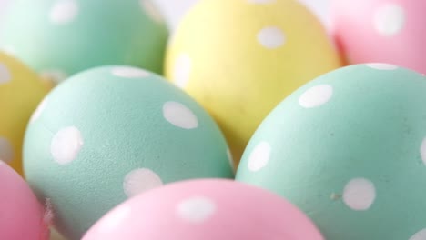 pastel polka dot easter eggs