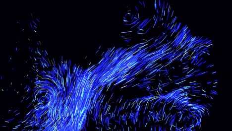 líneas azules abstractas sobre un fondo negro