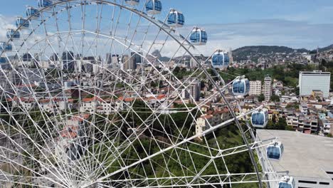 rio de janeiro, brazil. downtown district of rio de janeiro, brazil.. aerial landscape of landmark of downtown city. rio star attraction tourism point. famous rio niteroi bridge at background. rio de janeiro, brazil.