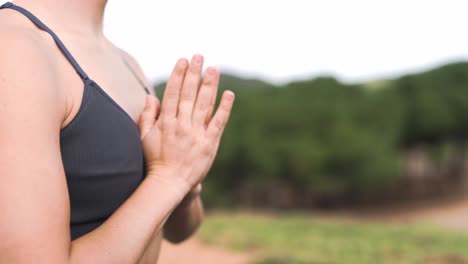 agradecido surya namaste namaskar meditando yogui