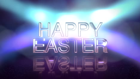 Happy-Easter-with-purple-neon-light-in-80s-style