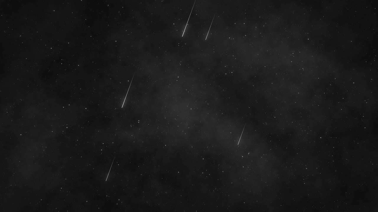 cielo nocturno estrellado con meteoros