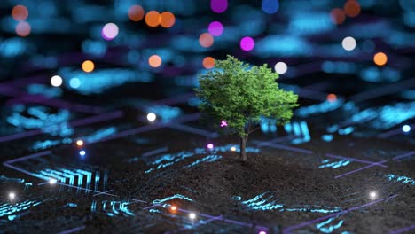 árbol digital de crecimiento