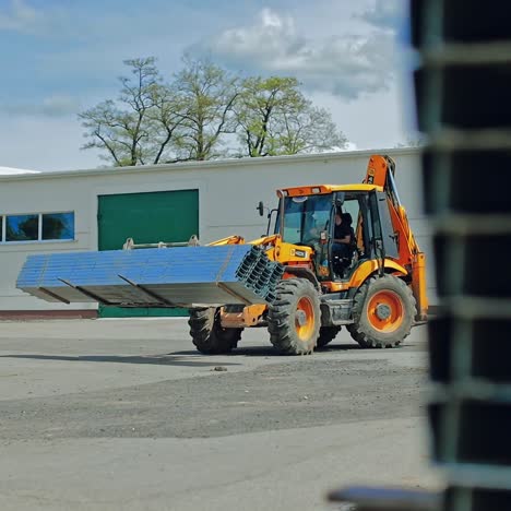 excavator on construction site