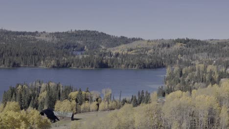 cariboo colors: a sunny autumn day unveils the beauty of lac de roches lake