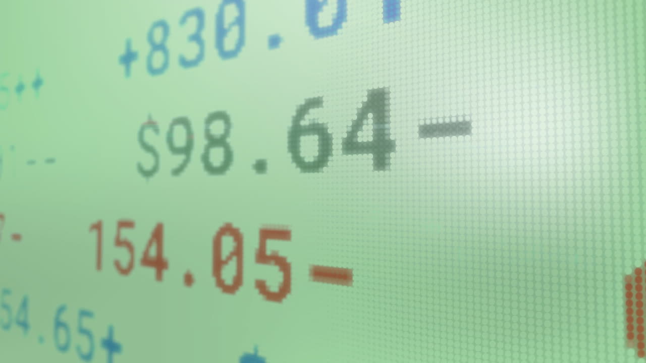 녹색 바탕에 디지털 데이터 처리의 애니메이션