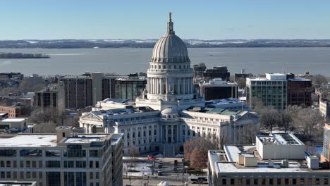 Capitolio-Del-Estado-De-Wisconsin,-Madison,-Wisconsin