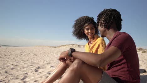 couple embracing each other on the beach 4k