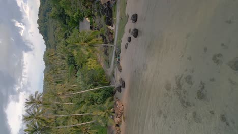 woman with dress in evening on beach