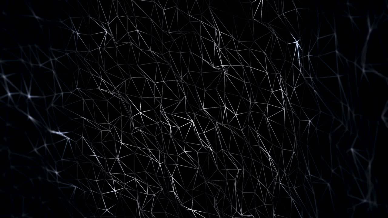 Abstract black and white geometric background with lines and dots