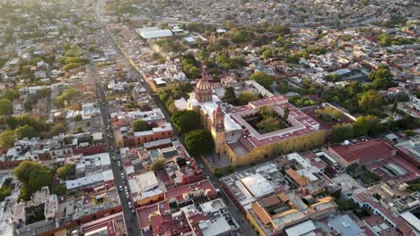 aerial shot of san miguel de allende, cinematic 4k