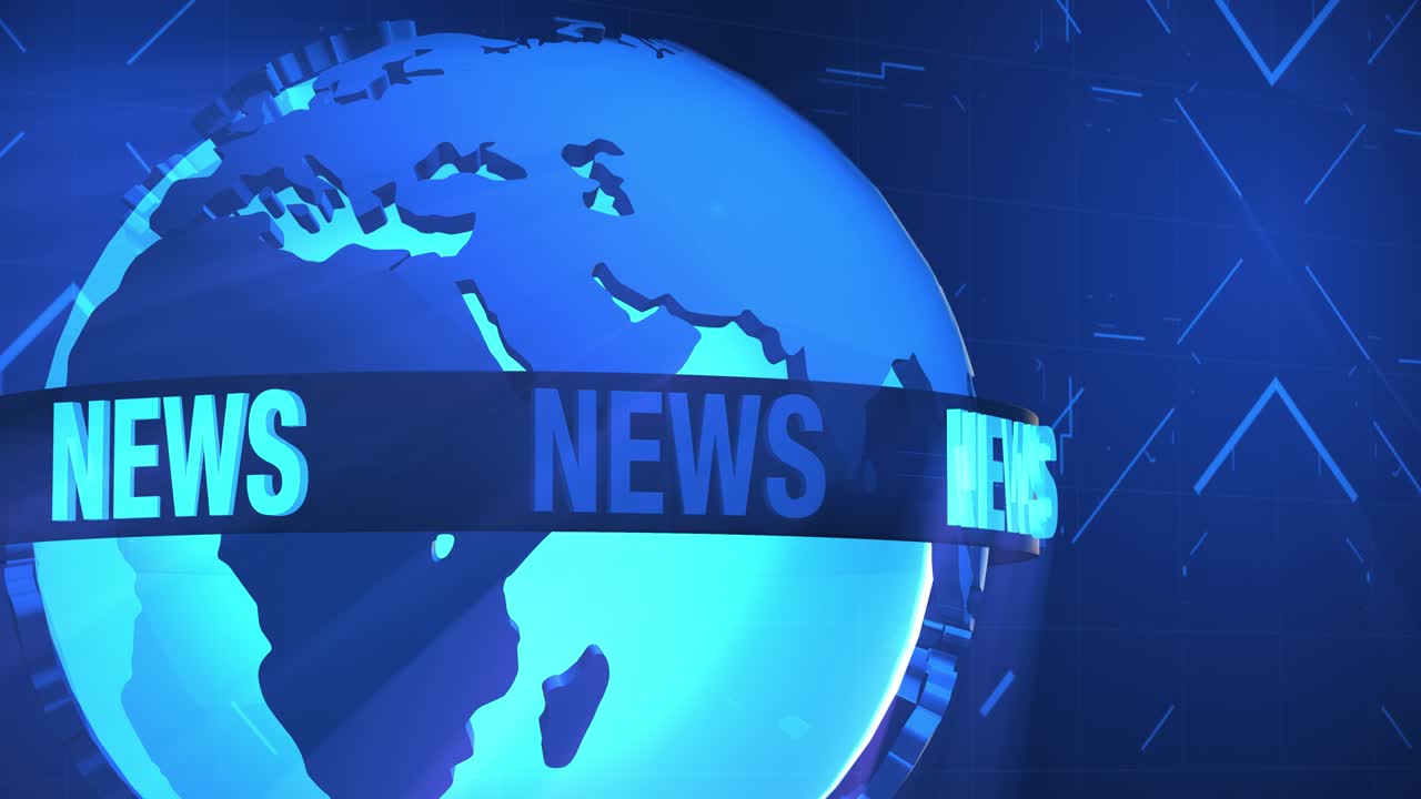 el bucle de fondo de las noticias mundiales en 3d