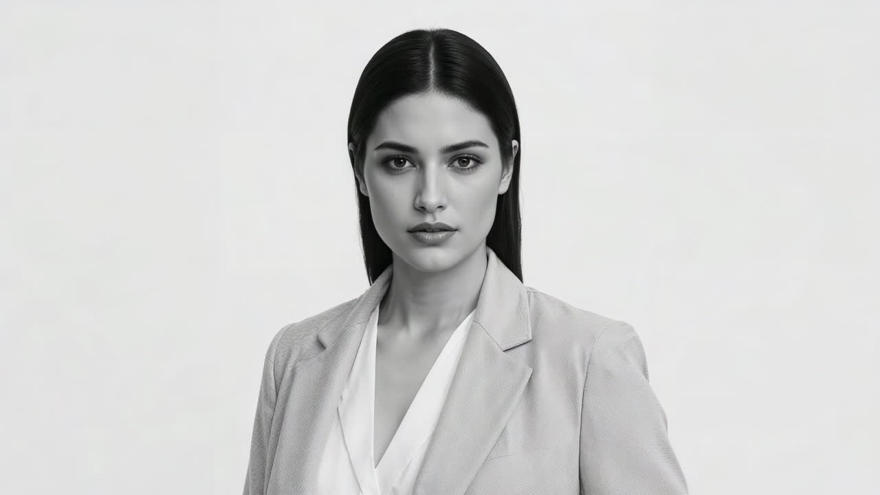 Elegant Monochromatic Business Portraits of a Professional Woman