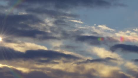 animation of light trails over sky with clouds