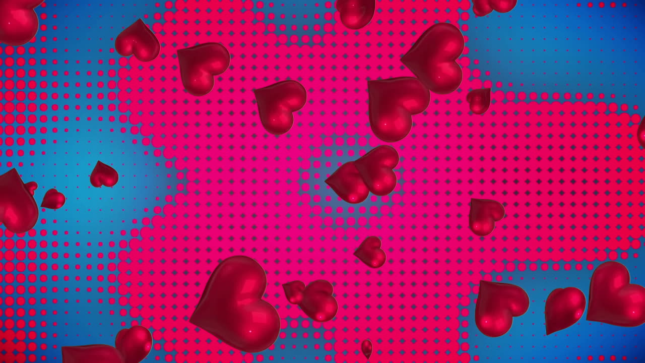 corazones flotando hacia arriba