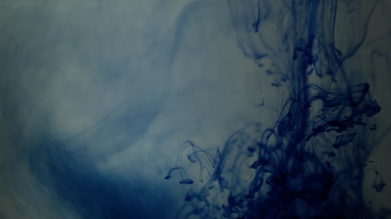 Astratto artistico, dispersione d'inchiostro, vista di particelle visivamente accattivante