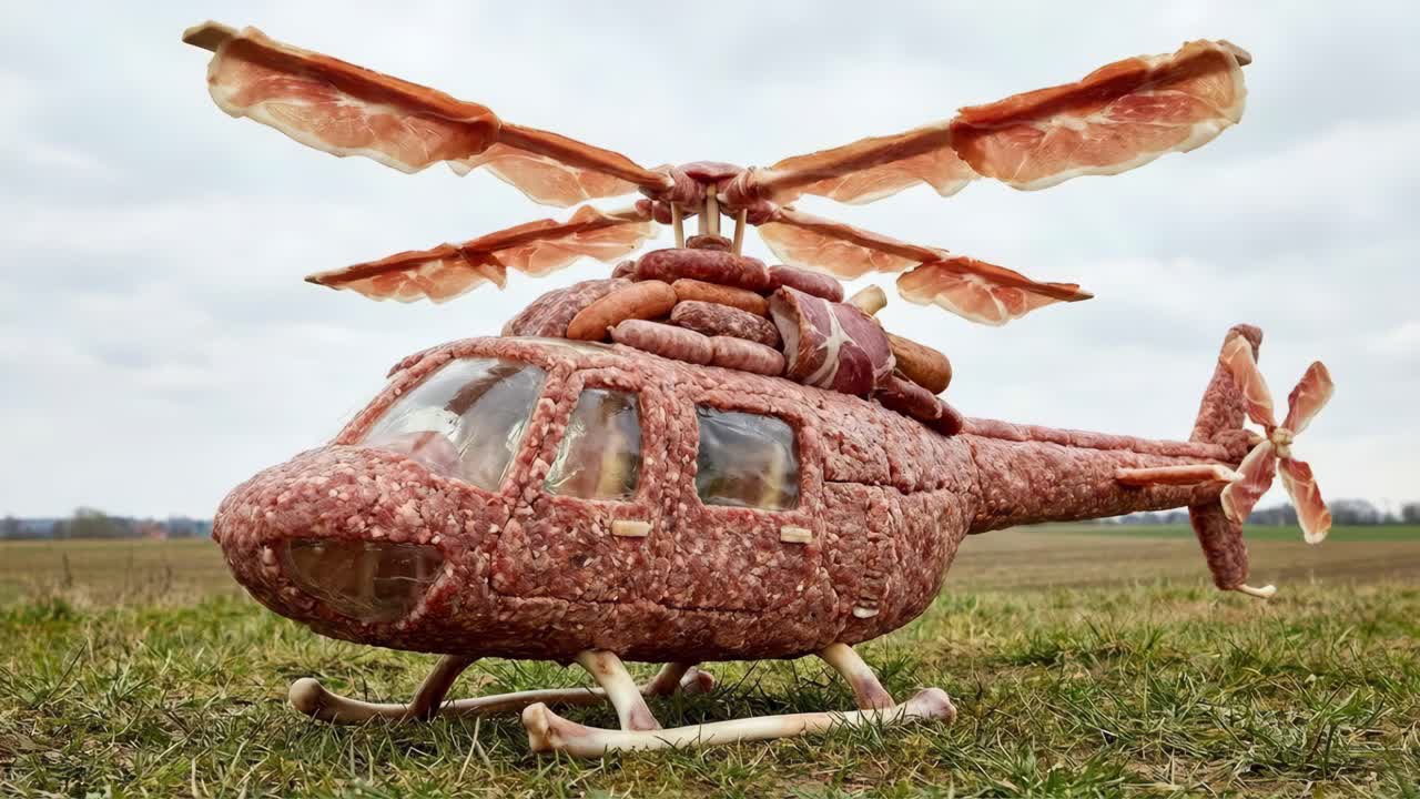 Helikopter van vlees