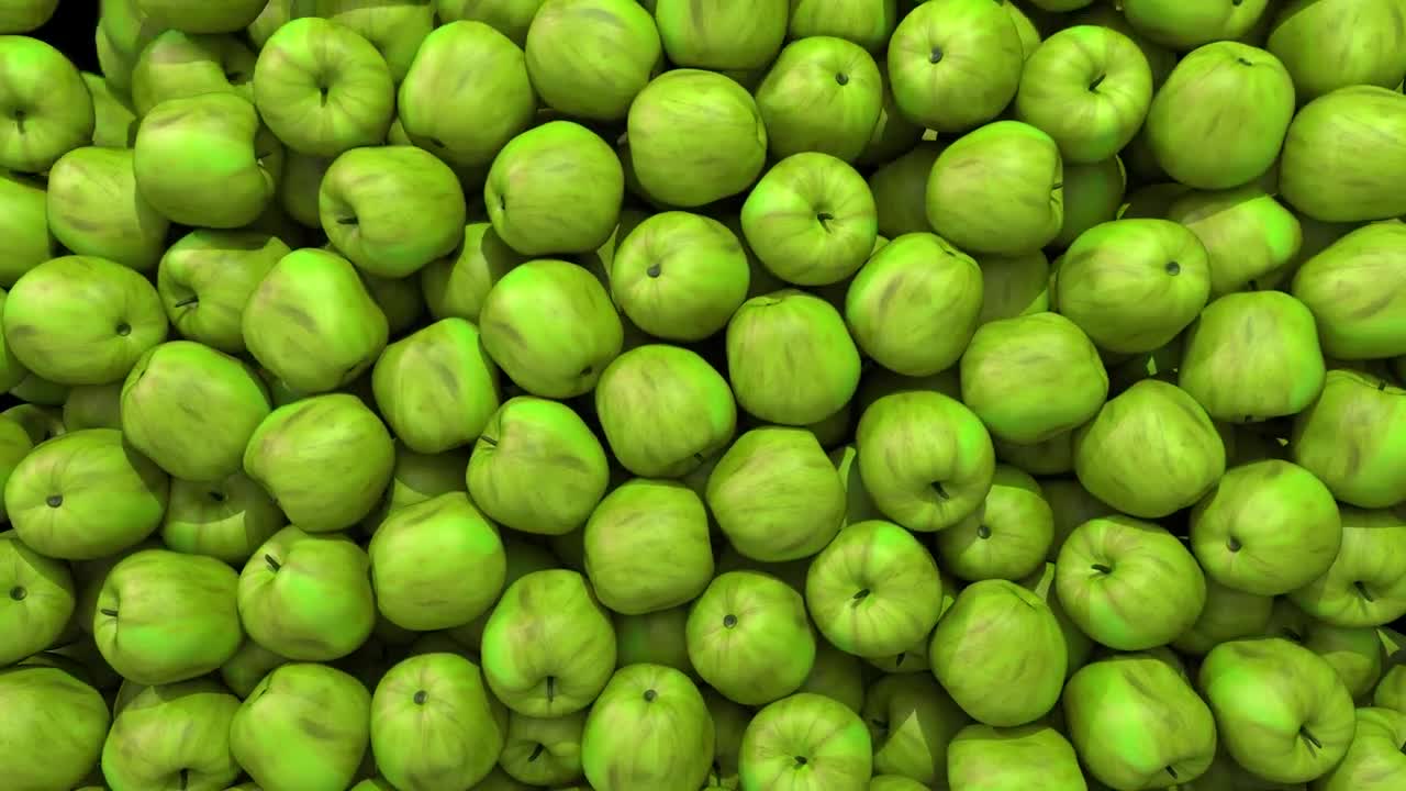 Mele verdi transizione a schermo intero elemento di sovrapposizione composito 4K