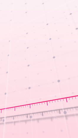 animation of financial data processing over pink background