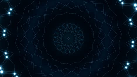 abstract fireworks with blue light effect of small dot shape gathered. video animated background.