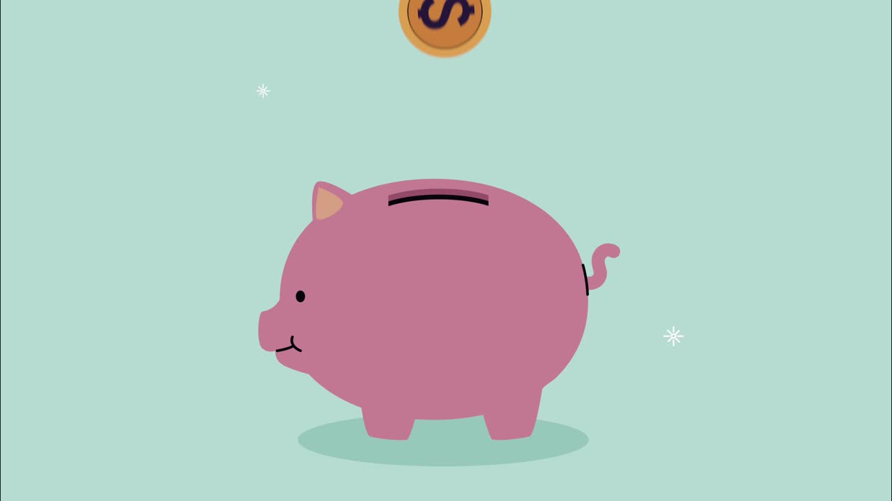 piggy savings with coins money