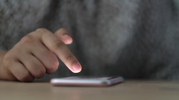 Person using a smartphone