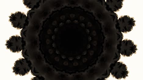 black kaleidoscope pattern