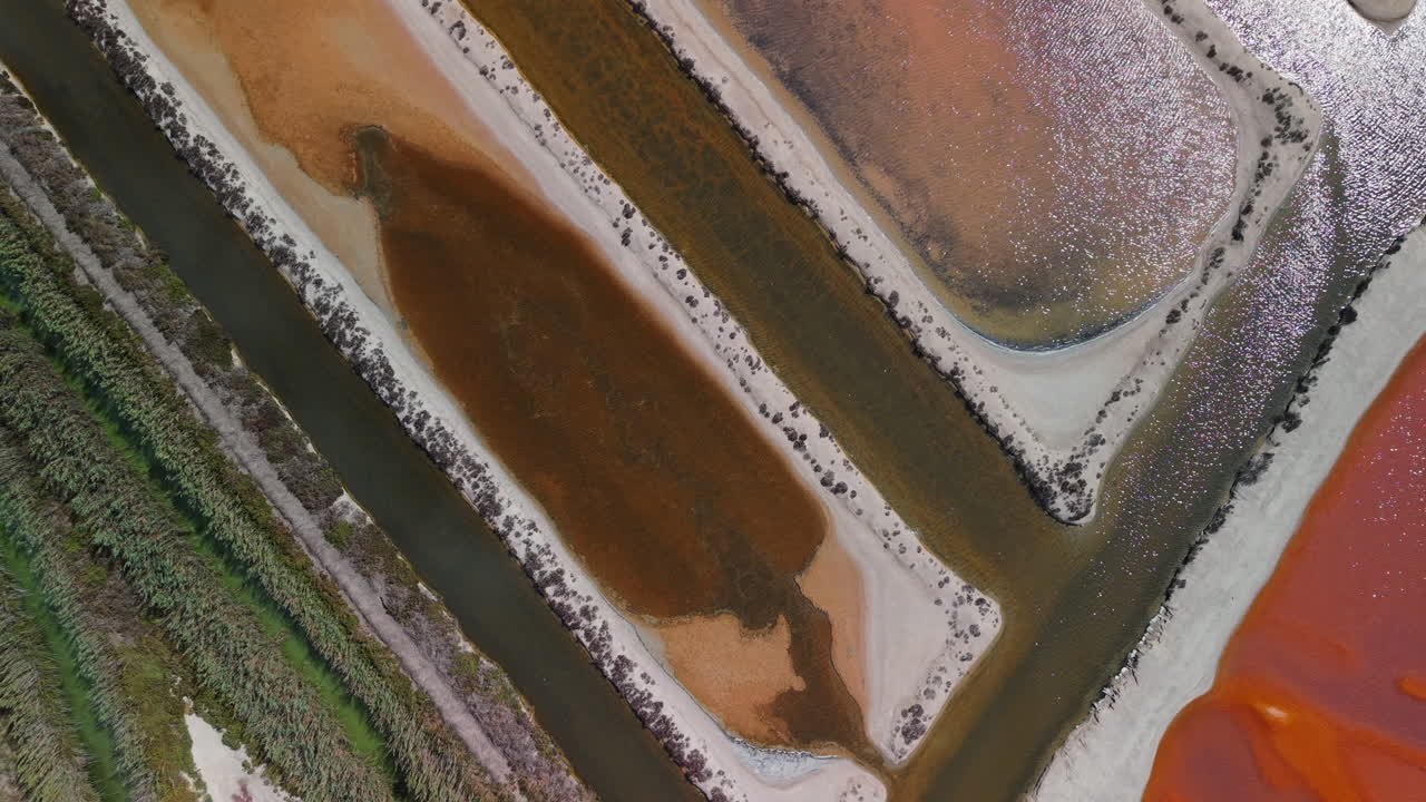 Aerial View of Salt Ponds and Wetlands