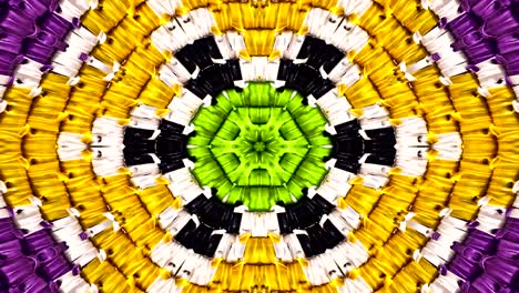 abstracto colorido patrón simétrico ornamental decorativo kaleidoscopio movimiento círculo geométrico y formas de estrellas
