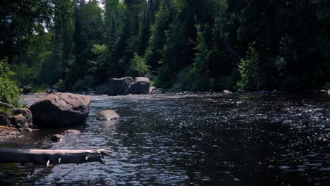 the baptism river flowing through tettegouche state park minnesota